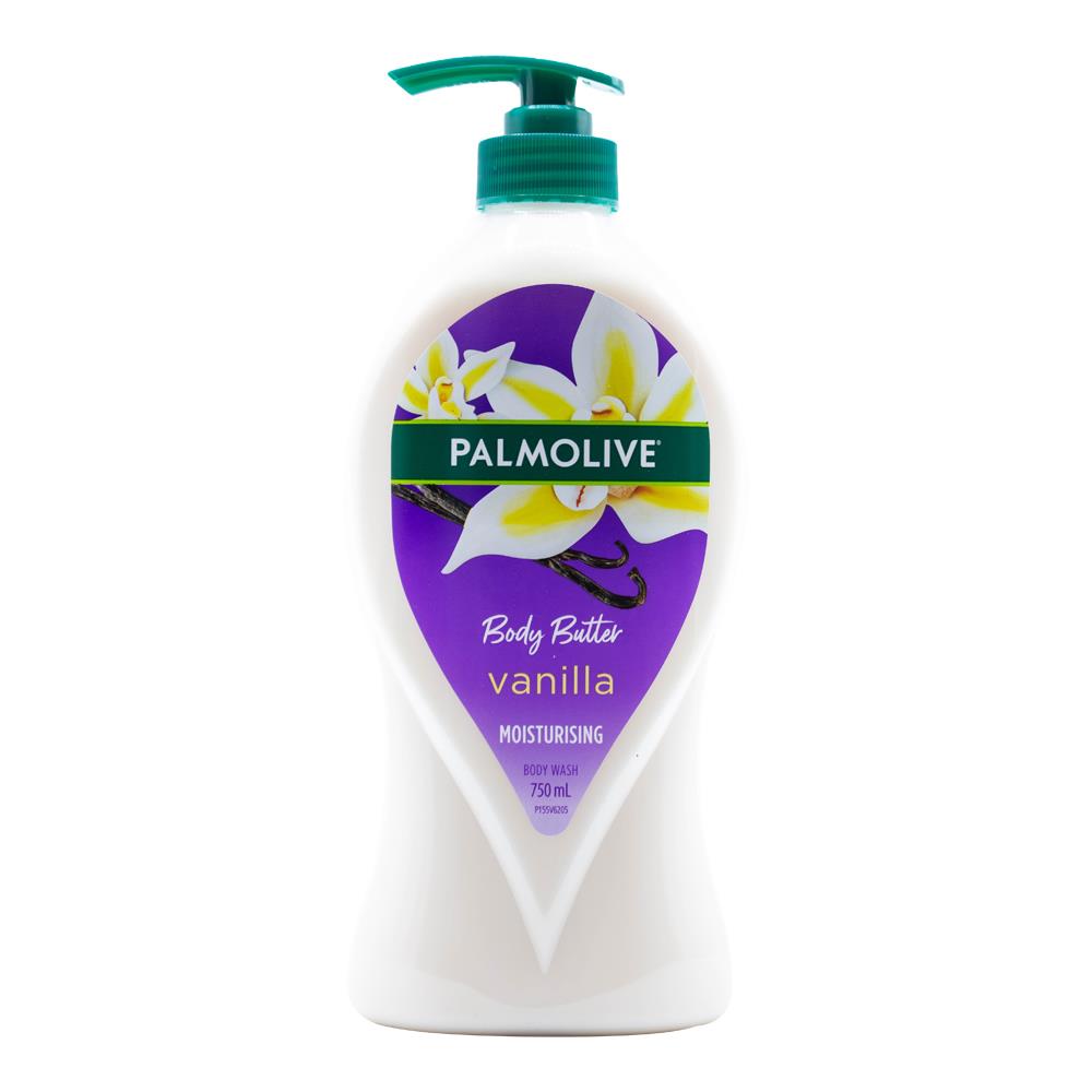 Palmolive Body Wash Body Butter Vanilla 750ml (6x Pack)