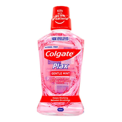 Colgate Plax Gentle Mint Mouthwash 500ml (4 Pack)