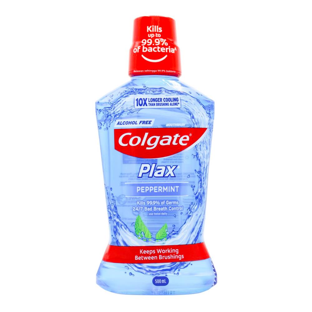 Colgate Plax Mouthwash Peppermint 500ml (4 Pack)