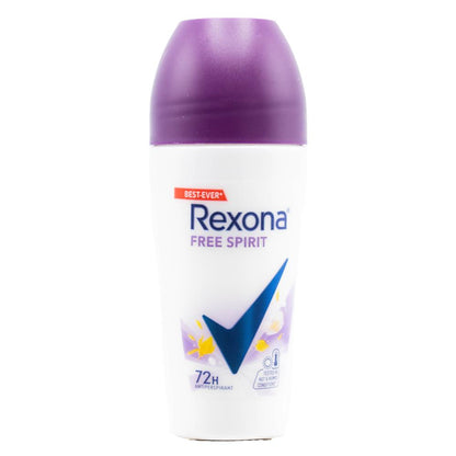 REXONA 45mL DEODORANT WOMEN ROLL ON 72 HOUR FREE SPIRIT (24x Pack)