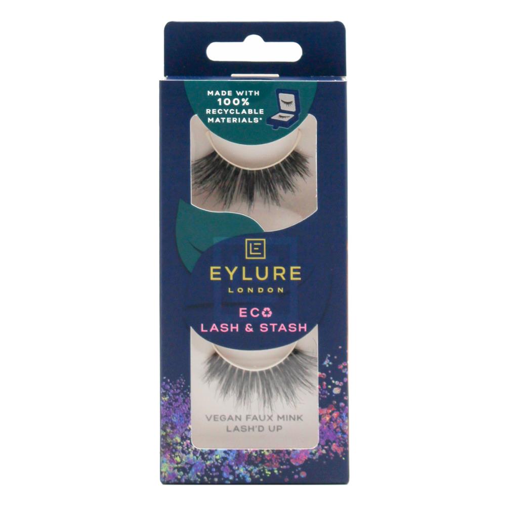 EYLURE LONDON LASHES LASH AND STASH VEGAN FAUX MINK LASH'D UP (4x Pack)