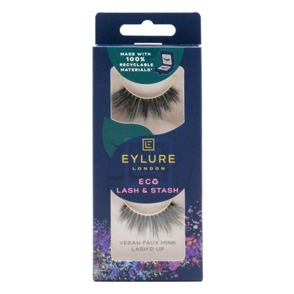 EYLURE LONDON LASHES LASH AND STASH VEGAN FAUX MINK LASH'D UP (4x Pack)