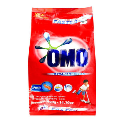 OMO 400g LAUNDRY DETERGENT POWDER ULTRA FAST CLEAN HAND WASH & TOP LOADER (12x Pack)