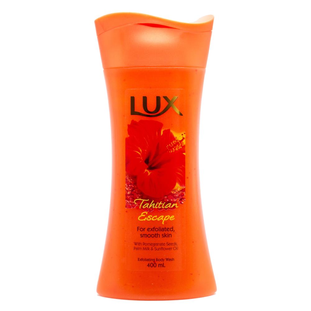 LUX BODY WASH EXFOLIATING TAHITIAN ESCAPE 400ml (6x Pack)