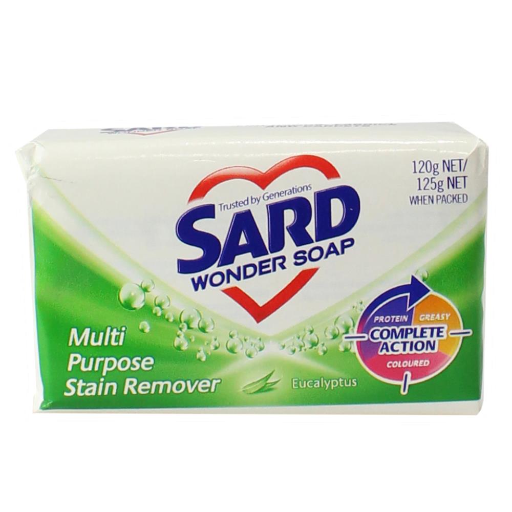 SARD 125g WONDER SOAP MULTI PURPOSE STAIN REMOVER EUCALYPTUS (6x Pack)