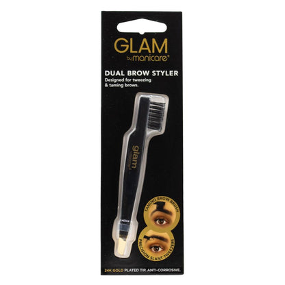 GLAM BY MANICARE DUAL BROW STYLER 24K GOLD PLATED TIP (3x Pack)