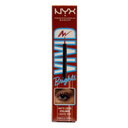 Nyx 2ml Eyeliner Matte Liquid Vivid Brights on Red (3x Pack)