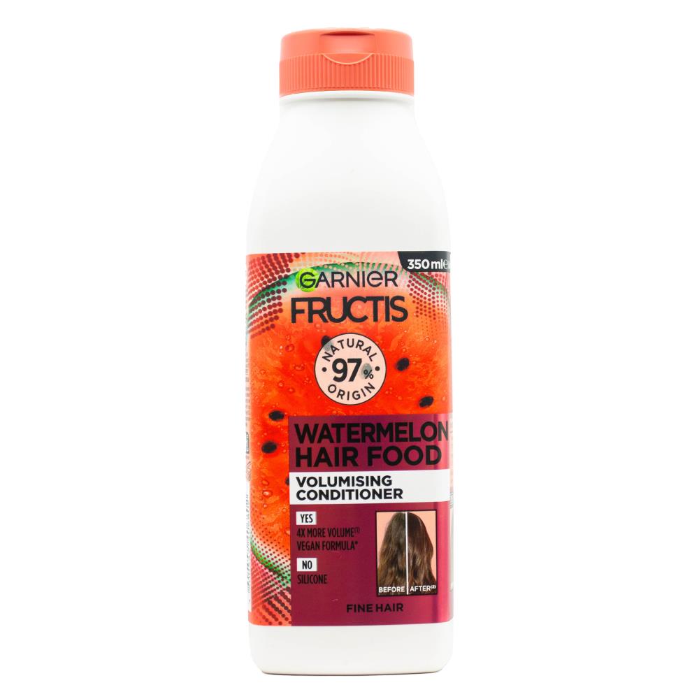 GARNIER FRUCTIS 350mL CONDITIONER VOLUMISING WATERMELON HAIR FOOD FINE HAIR (6x Pack)