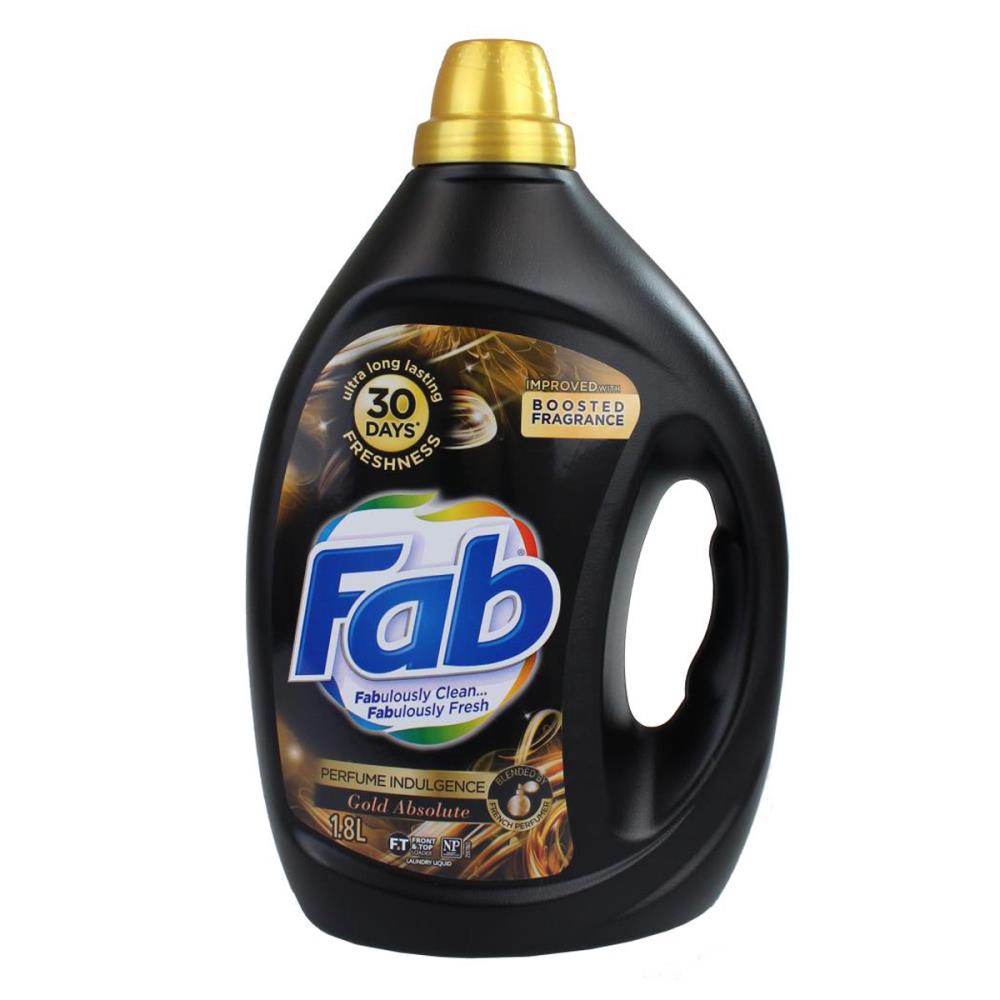 Fab Laundry Liquid Gold Absolute Perfume Indulgence 1.8L (4 Pack)