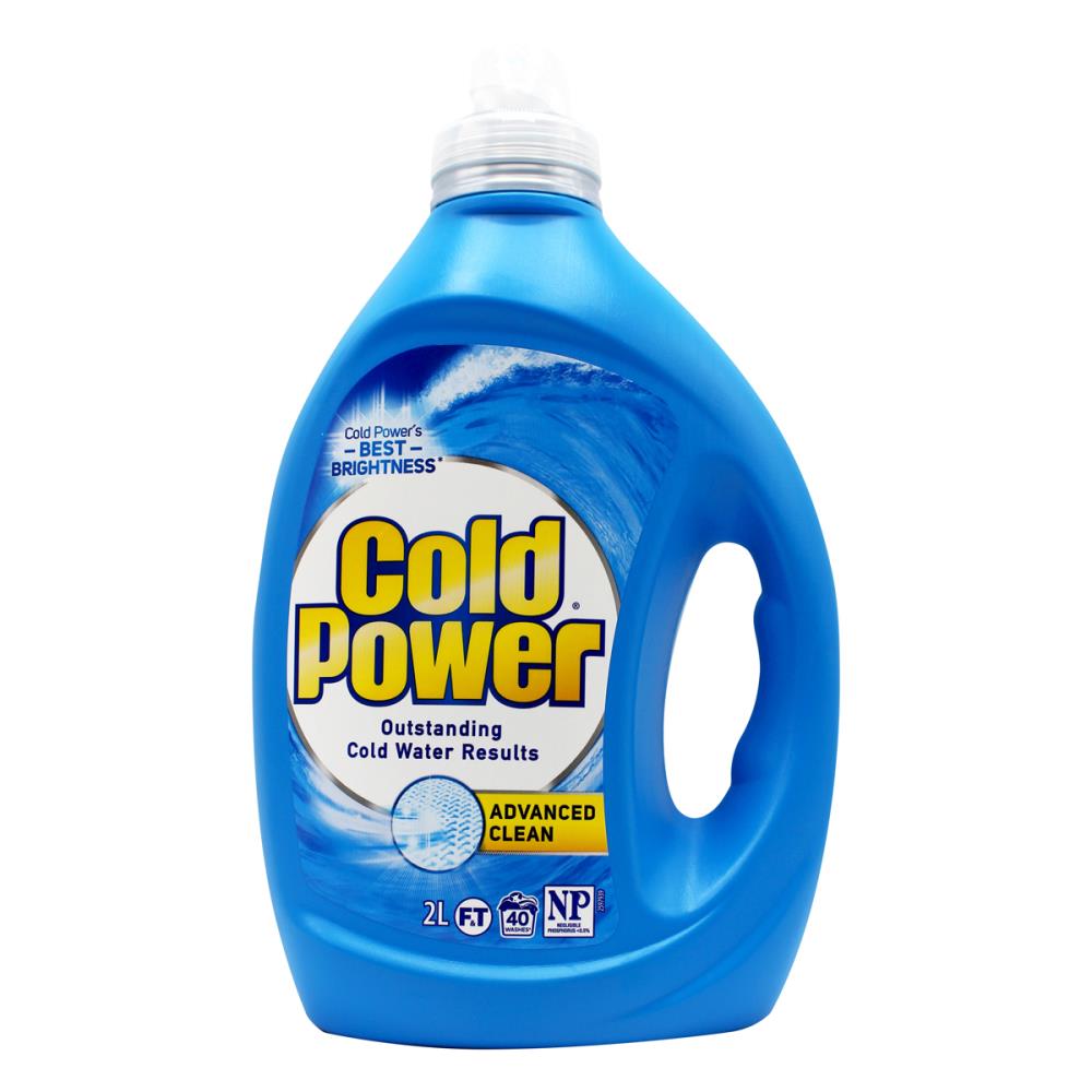 Cold Power Laundry Liquid Front + Top Loader Advance Clean 2L (4 Pack)