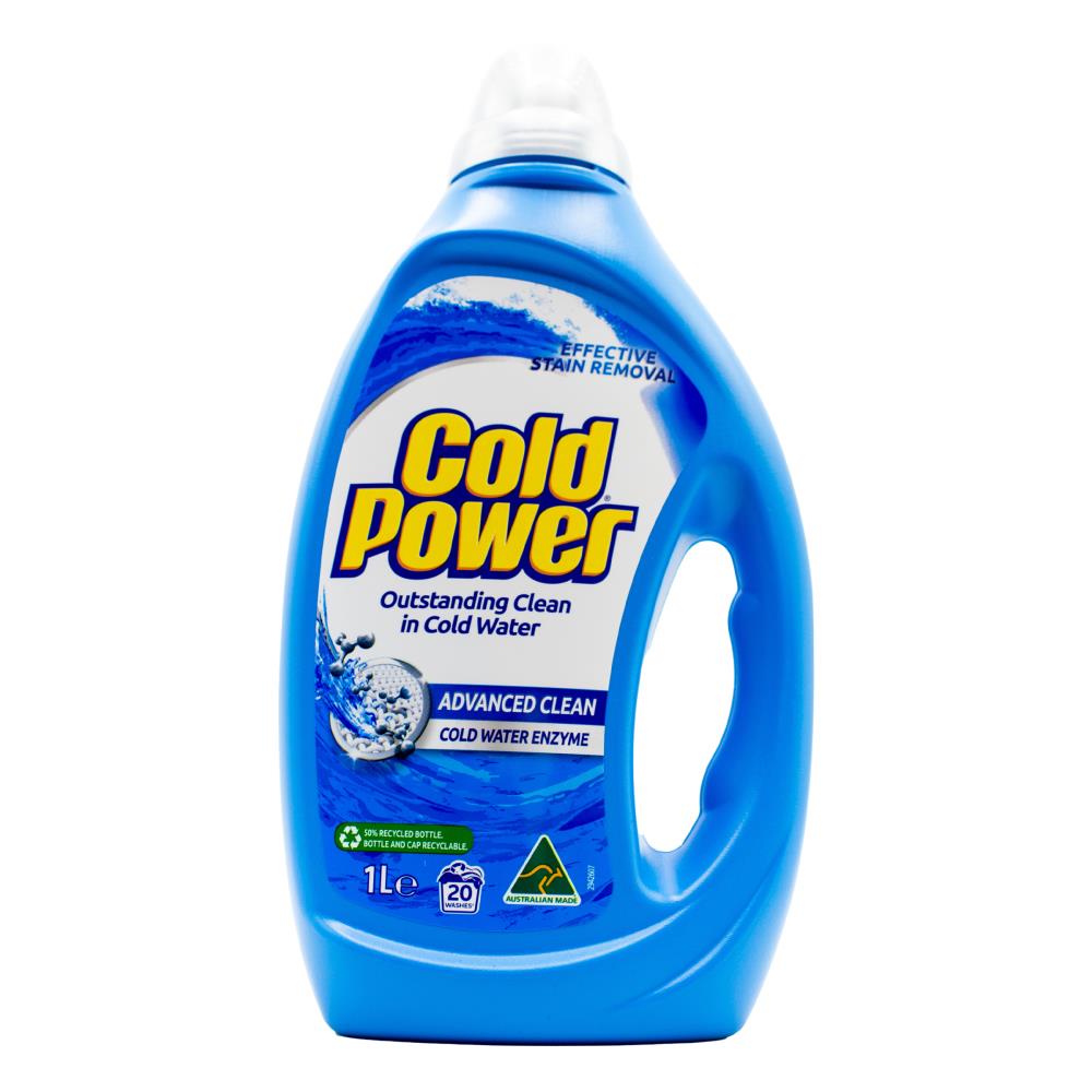 Cold Power Laundry Liquid Advanced Clean Effect 1L (6 Pack)ive Stain Removal
