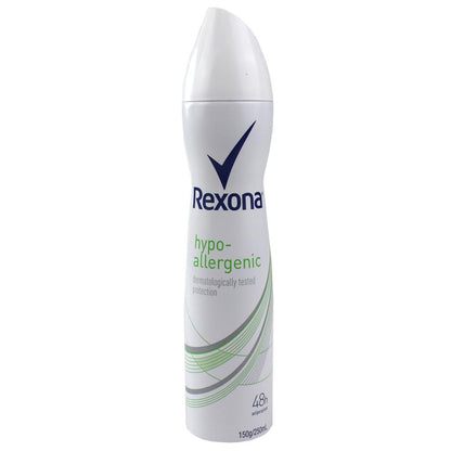 Rexona 150g Deodorant Women Hypo-Allergenic Body Spray (6 Pack)