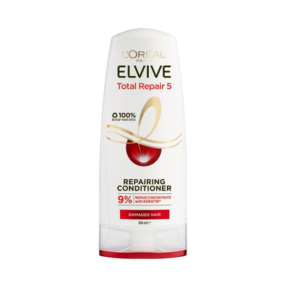 Loreal Conditioner Elvive Repairing Total Repair 5 Damaged Hair 300ml (6x Pack)