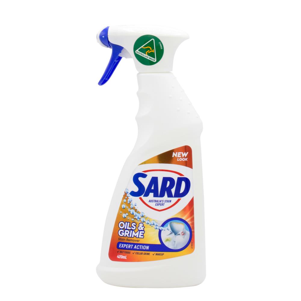 SARD 420mL OILS & GRIME STAIN REMOVER SPRAY (6xPack)