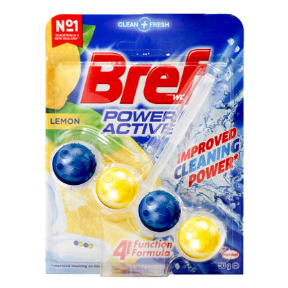 Bref Toilet Cleaner Cage Power Active 4 Function Formula Juicy Lemon 50g (6 Pack)