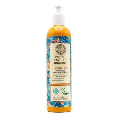 Oblepikha Siberica Shower Gel With Organic Oblepikha Hydrolate Intensive Nutrition And Hydration 400ml (15x Pack)