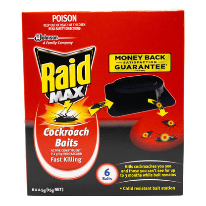 Raid Cockroach Baits Max Child Resistant Bait Station 2.5g (8 Pack)