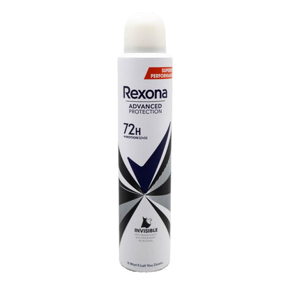 Rexona 130g / 200mL Antiperspirant Advanced Protection 72H Motion Sense 0% Alcohol Invisible (12 Pack)