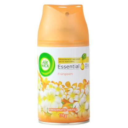 Air Wick 174g Freshmatic Spray Refill Essential Oils Smooth Frangipani (6 Pack)
