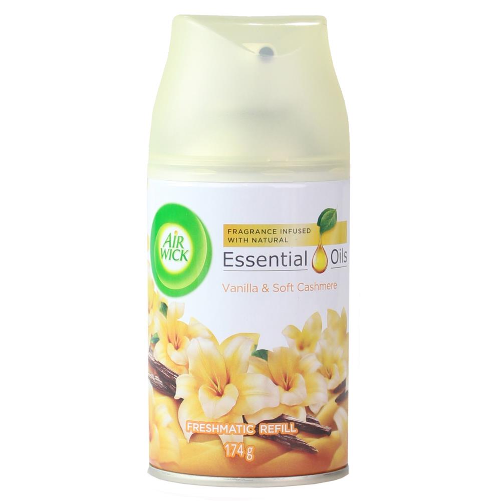 Air Wick 174g Freshmatic Spray Refill Essential Oils Smooth Vanilla & Soft Cashmere (6 Pack)