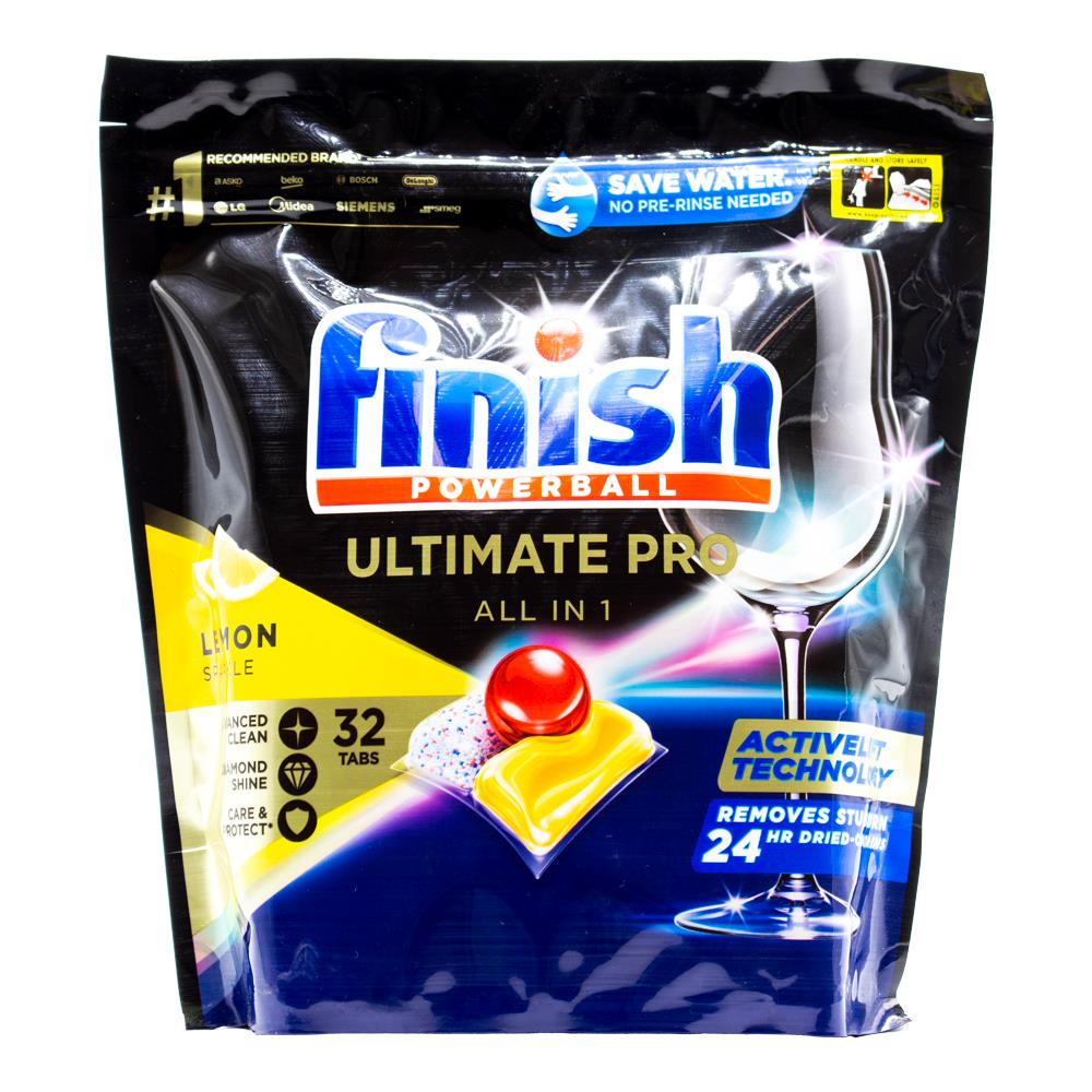 Finish Powerball Ultimate Pro All In 1 Lemon Sparkle 7 x 32Pk (224 Tablets)