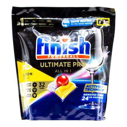 Finish Powerball Ultimate Pro All In 1 Lemon Sparkle 7 x 32Pk (224 Tablets)