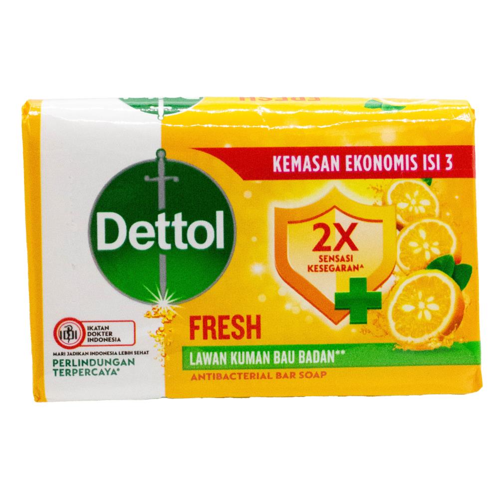 DETTOL 60g SOAP BAR ANTIBACTERIAL FRESH YUZU CITRUS (24x Pack)