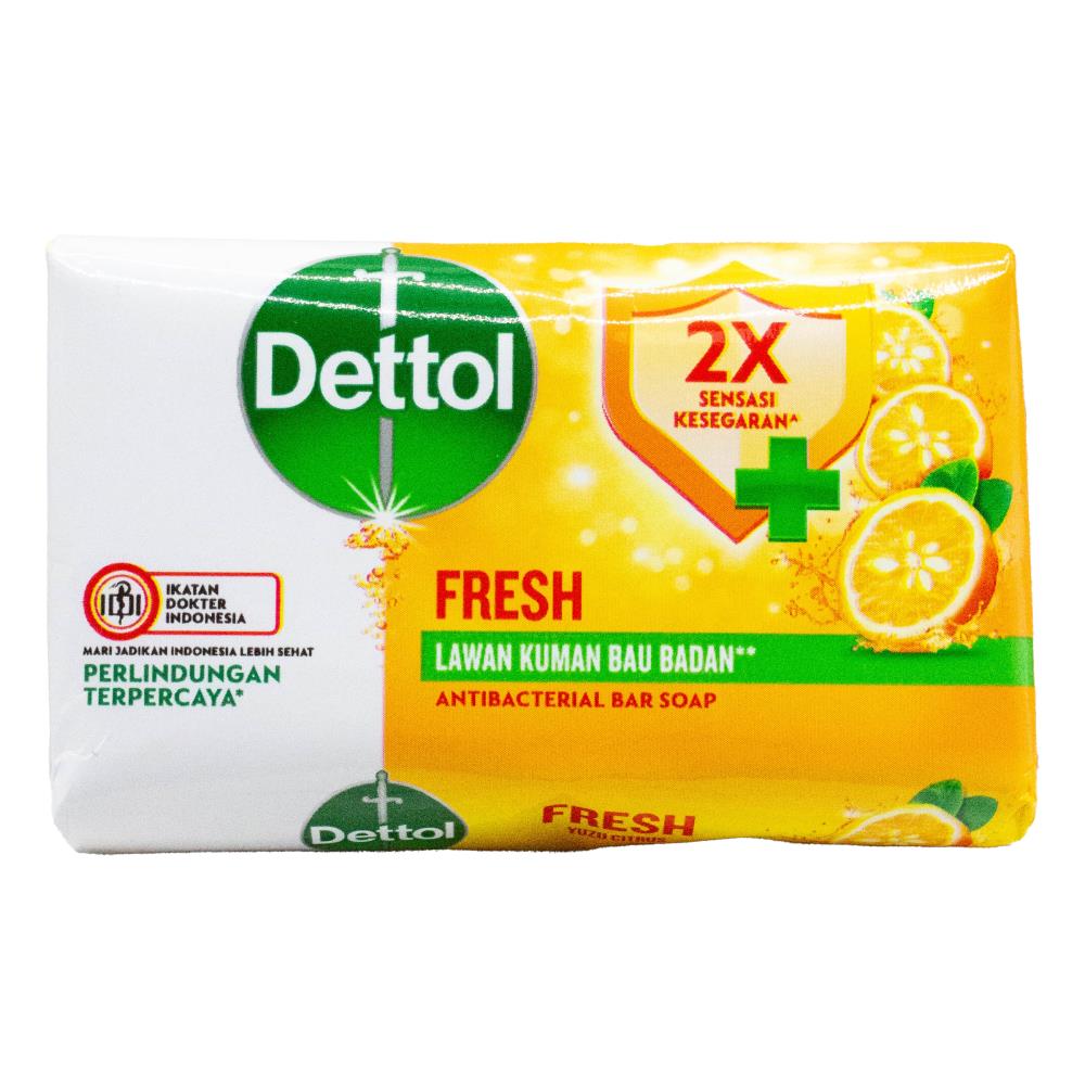 DETTOL PK3 x 100g SOAP BAR ANTIBACTERIAL FRESH YUZU CITRUS (24x Pack)