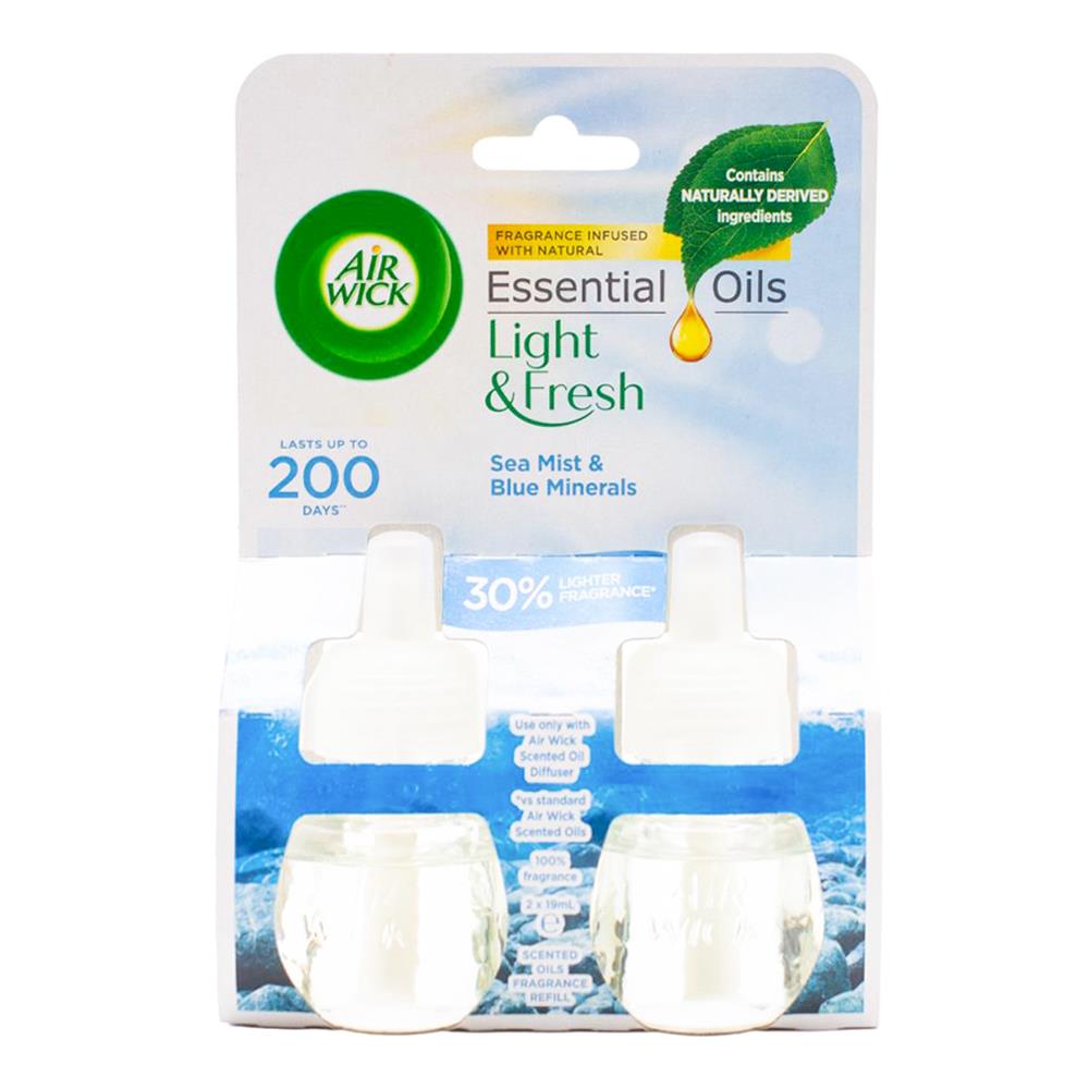 Air Wick 19mL Scented Oils Fragrance Refills Sea Mist And Blue Minerals (5 Pack)