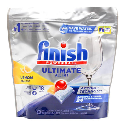 Finish All in 1 Dishwashing Tablets Lemon Sparkle 7 X 18pk (126 Tablets)