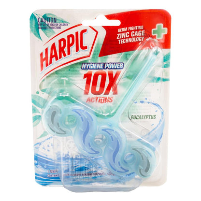 Harpic Toilet Cleaner Cage Hygiene Power Eucalyptus (6PK)