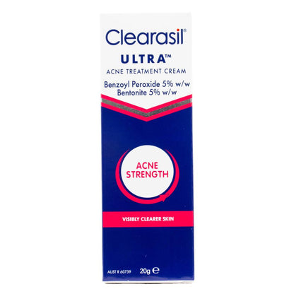 CLEARASIL 20g ULTRA ACNE TREATMENT CREAM VISIBLY CLEARER SKIN (8x Pack)
