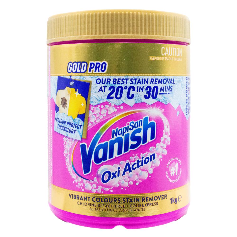 VANISH 1kG STAIN REMOVER NAPISAN OXI ACTION GOLD PRO (6x Pack)
