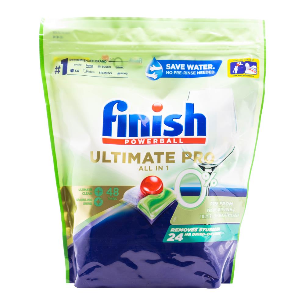 Finish Powerball Ultimate Pro All In 1 Dishwashing Tablets Free From Perfume 48 Pack (6 Pack, 288 Tablets)