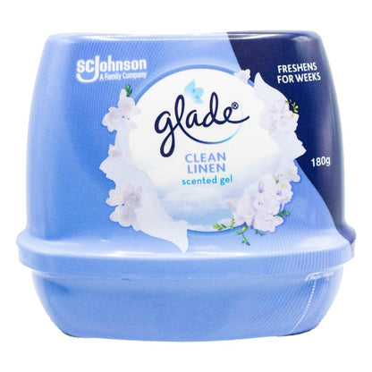GLADE 180g AIR FRESHENER SCENTED GEL CLEAN LINEN ( 3 x Pack)
