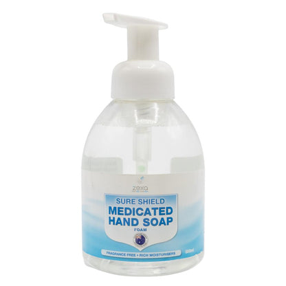 Zexa Medicated Hand Soap Sure Shield Fragrance Free 500mL (12 Pack)