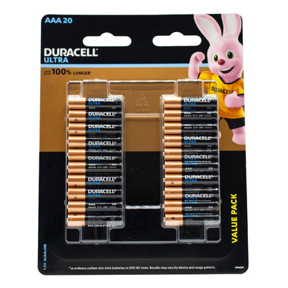 Duracell Batteries Ultra AAA 6 x 20Pk (Value Pack 120)