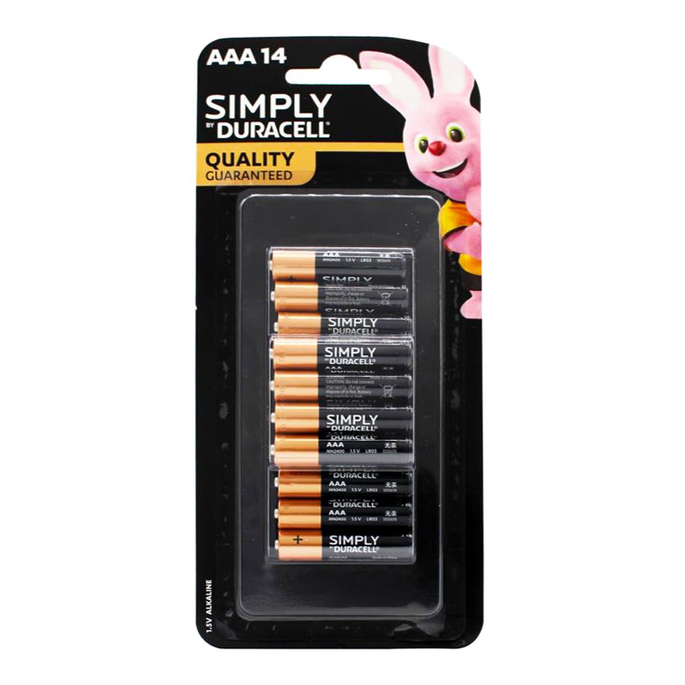 Duracell AAA Simply Batteries 6 x 14Pk (Value Pack 84)