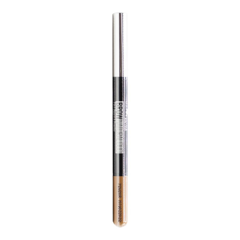 MAYBELLINE BROW NATURAL DUO 2 IN 1 PENCIL AND POWDER LIGHT BROWN (6x Pack)
