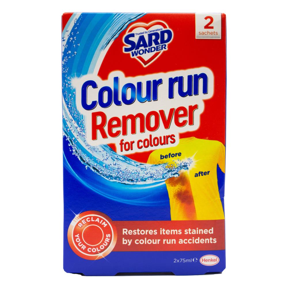 SARD WONDER PK2 X 75ml COLOUR RUN REMOVER FOR COLOURS (6x Pack)
