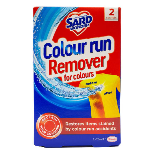 SARD WONDER PK2 X 75ml COLOUR RUN REMOVER FOR COLOURS (6x Pack)