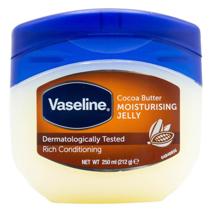 VASELINE 250mL MOISTURISING JELLY RICH CONDITIONING COCOA BUTTER (6x Pack)