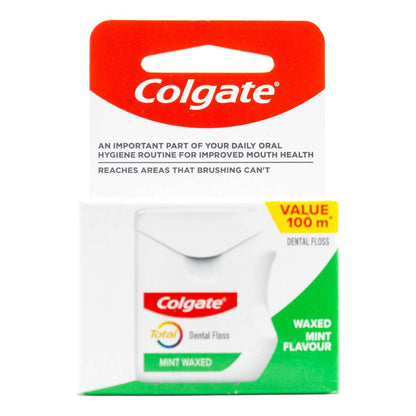 Colgate 100m Dental Floss Mint Waxed (6x Pack)
