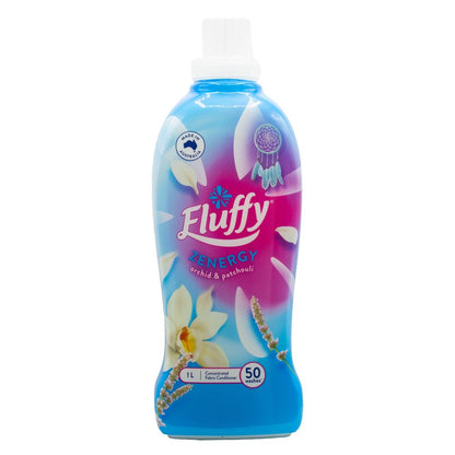 FLUFFY 1l FABRIC CONDITIONER CONCENTRATED ZENERGY ORCHID PATCHOULI (8x Pack)