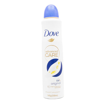 DOVE 145g / 250mL ANTIPERSPIRANT ADVANCED CARE 72H ORIGINAL (6x Pack)