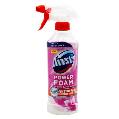 Domestos Toilet & Bathroom Power Foam Floral Burst 450mL (6 Pack)
