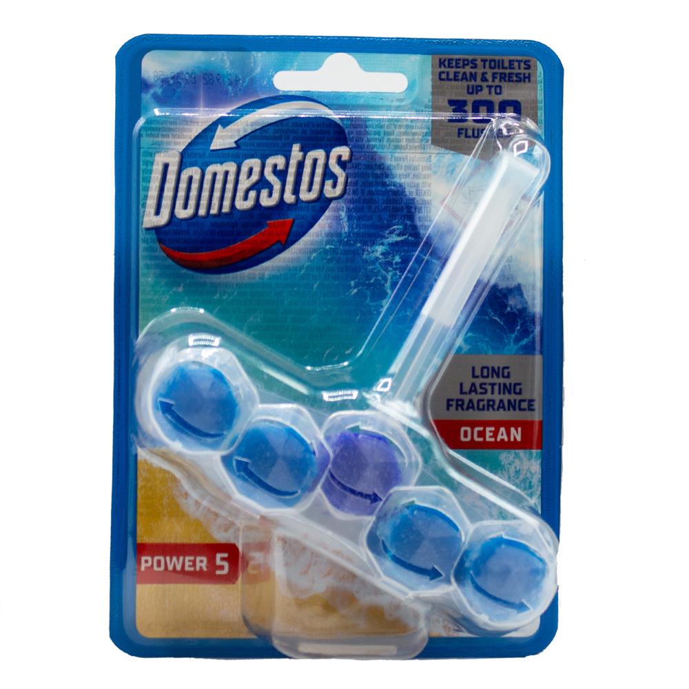 DOMESTOS 50g TOILET CLEANER CAGE POWER 5 OCEAN (9x Pack)