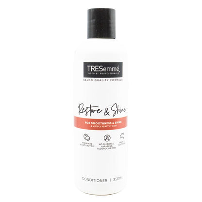 TRESEMME 350mL CONDITIONER RESTORE AND SHINE VITAMIN B5 AND COCONUT OIL (3x Pack)