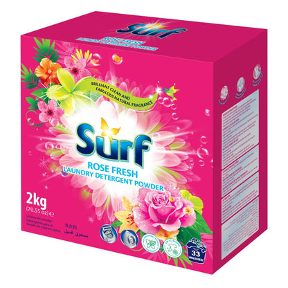 Surf 2kg Laundry Detergent Powder Rose Fresh (6x Pack)