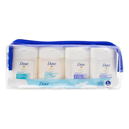 Dove Hydrating Care Travel Kit Shampoo Conditioner Body Wash & Lotion 30mL PK4 (20 Pack)
